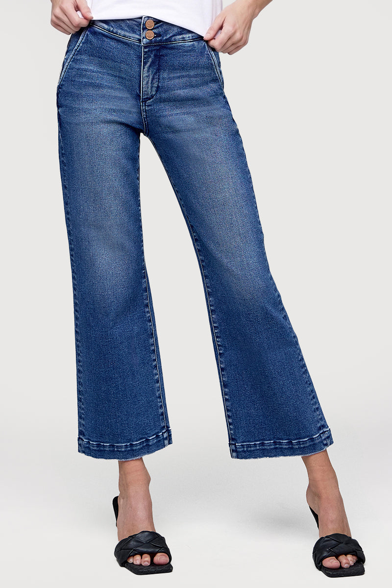 TUMMY CONTROL HIGH RISE CROP BOOT WIDE WAIST BAND