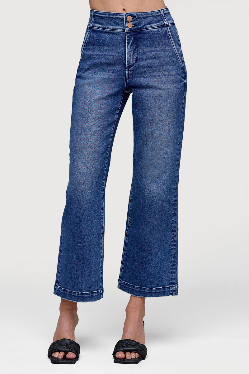 TUMMY CONTROL HIGH RISE CROP BOOT WIDE WAIST BAND