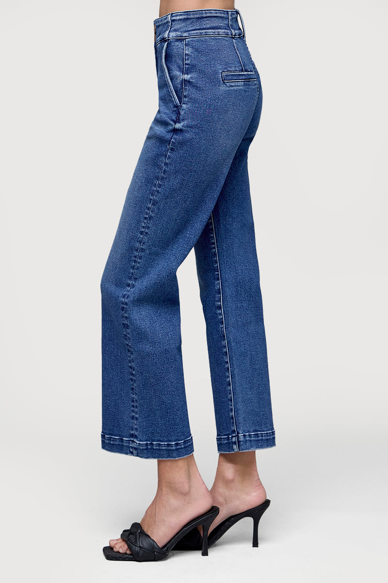 TUMMY CONTROL HIGH RISE CROP BOOT WIDE WAIST BAND