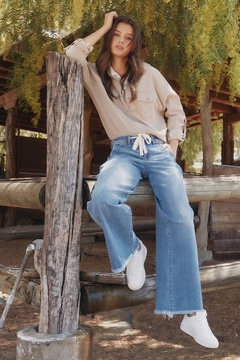 HIGH RISE WIDE JEANS