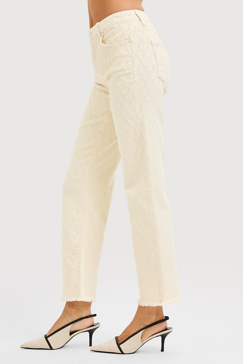 TUMMY CONTROL HIGH RISE ANKLE STRAIGHT TEXTURED