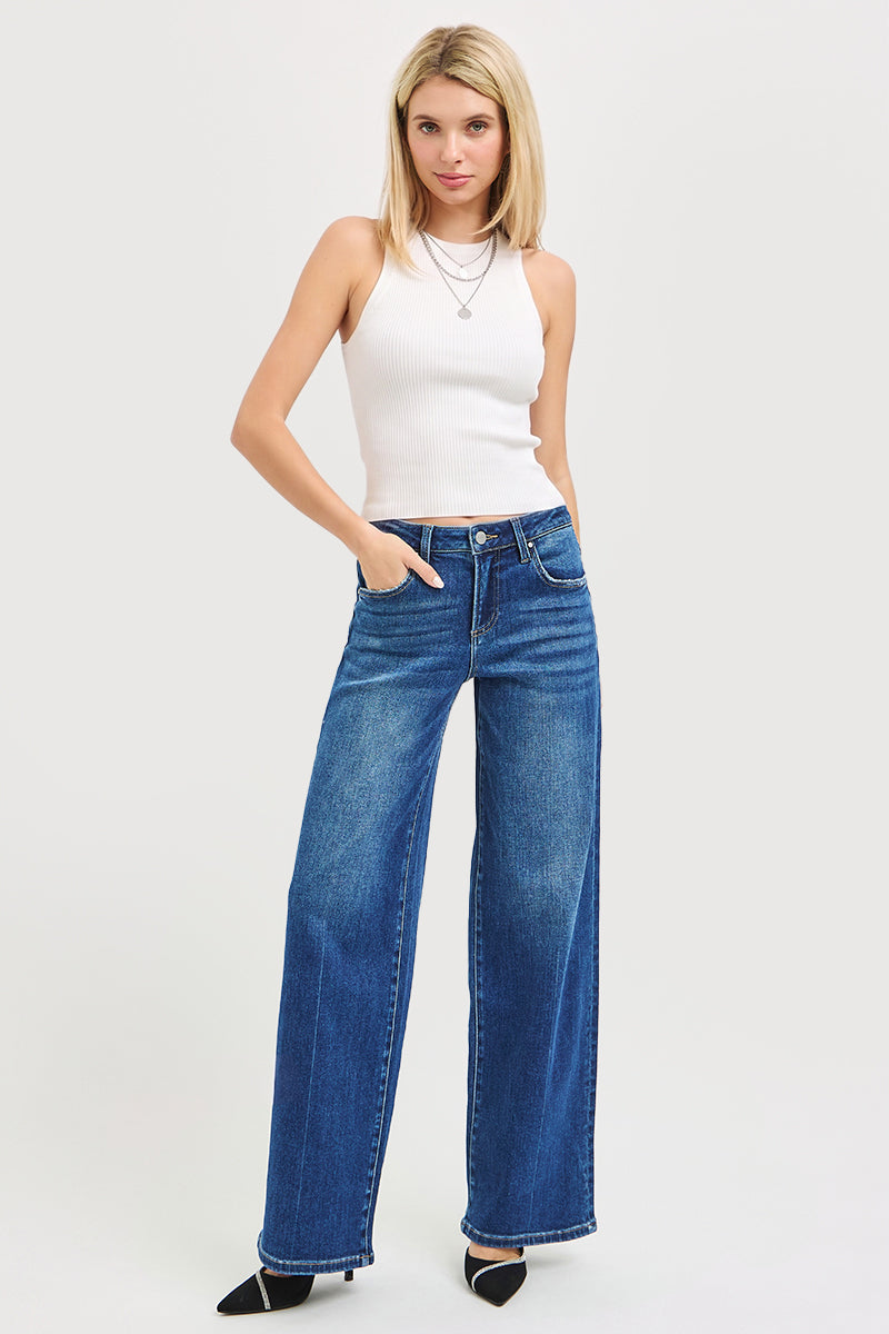 SLOUCHY WIDE LEG JEANS