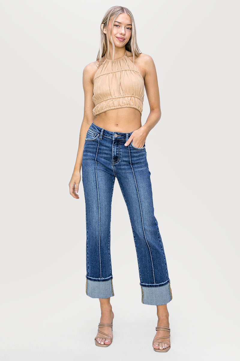 HIGH RISE STRAIGHT JEANS