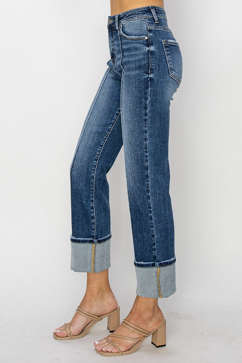 HIGH RISE STRAIGHT JEANS