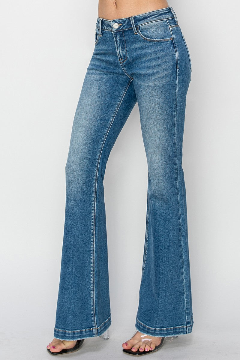 LOW RISE FLARE JEANS
