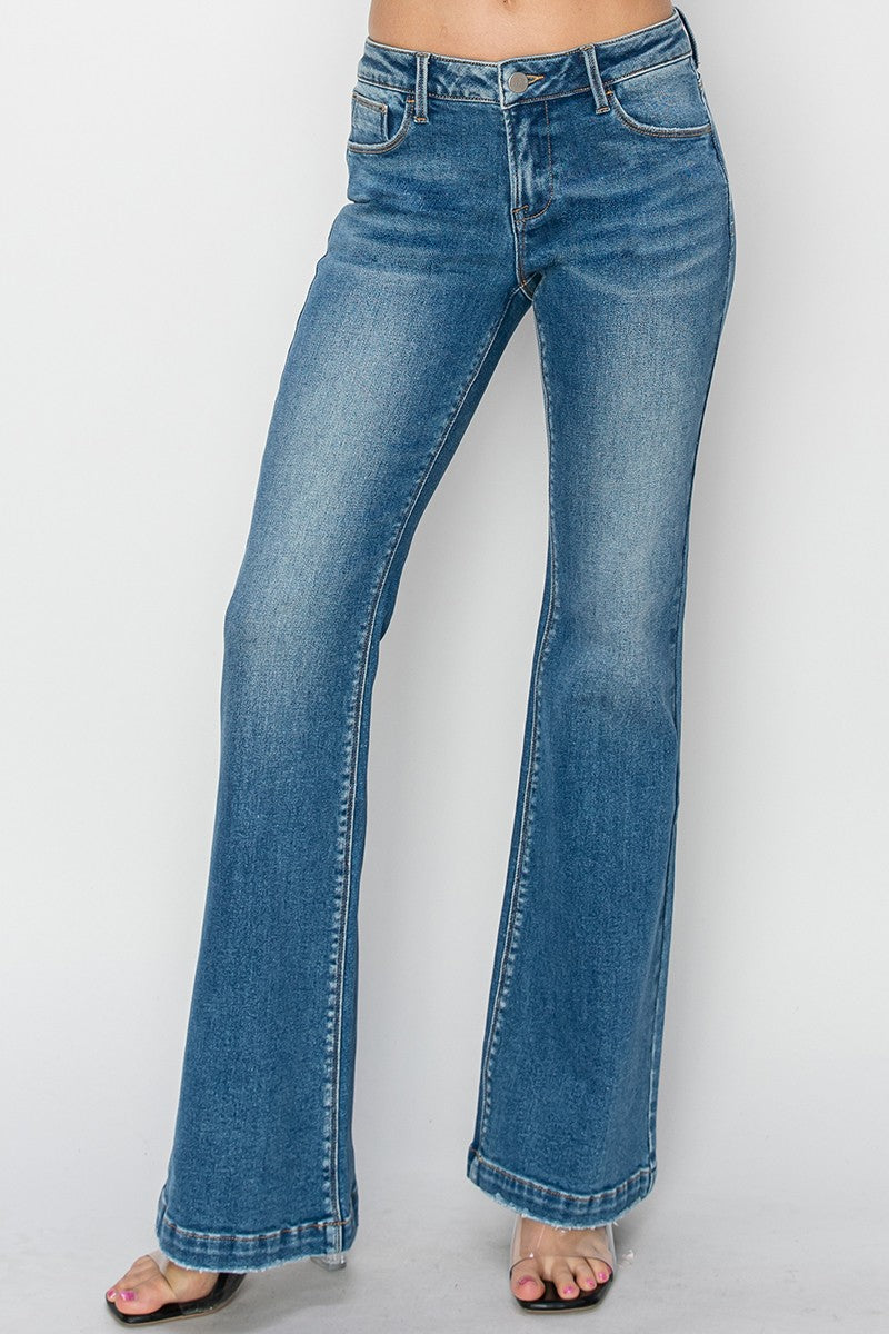 LOW RISE FLARE JEANS