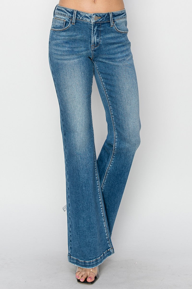 LOW RISE FLARE JEANS