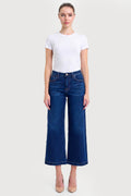 HIGH RISE CROP WIDE JEANS