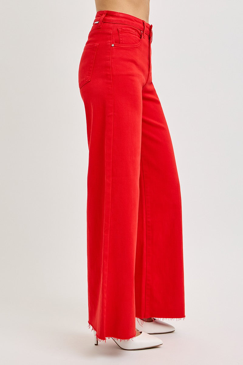 HIGH RISE WIDE LEG PALAZZO JEANS