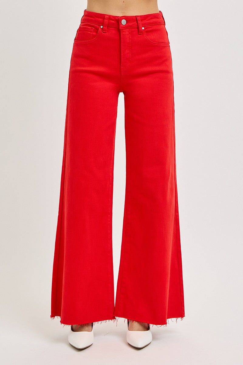 HIGH RISE WIDE LEG PALAZZO JEANS
