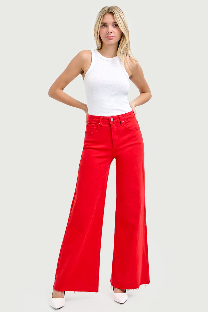 HIGH RISE WIDE LEG PALAZZO JEANS
