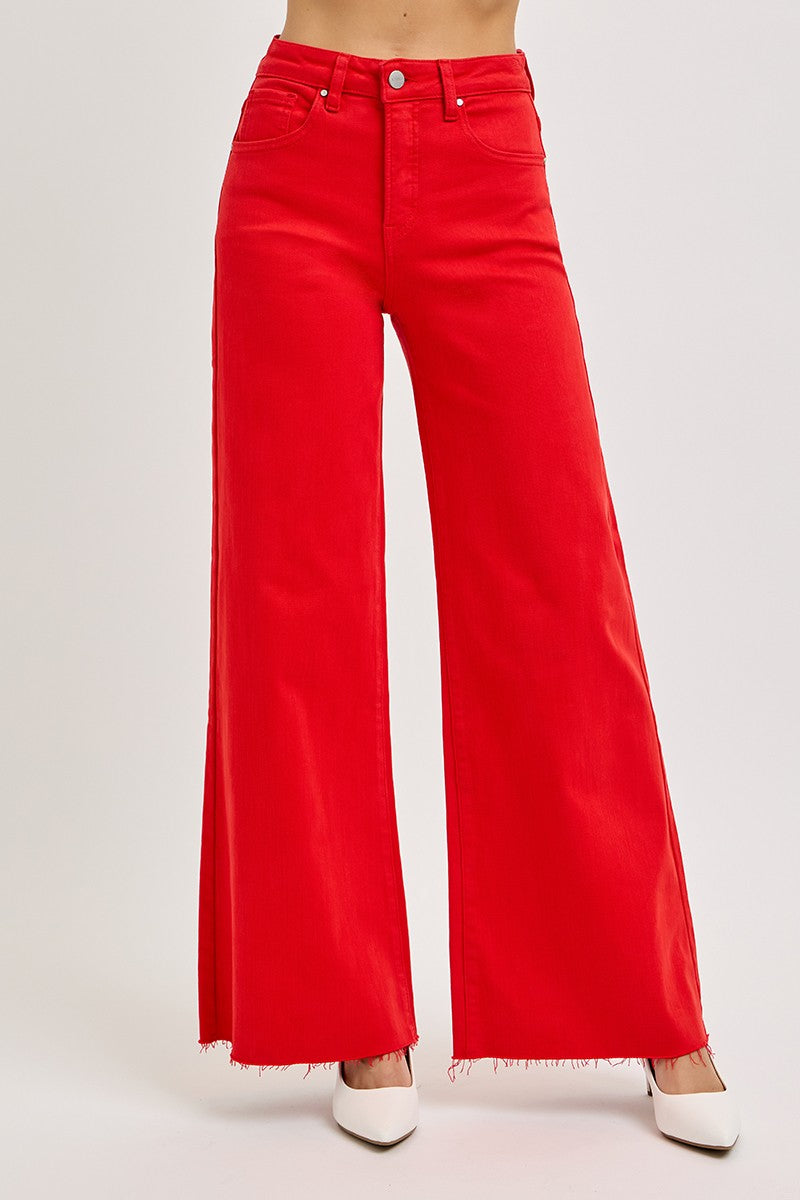 HIGH RISE WIDE LEG PALAZZO JEANS