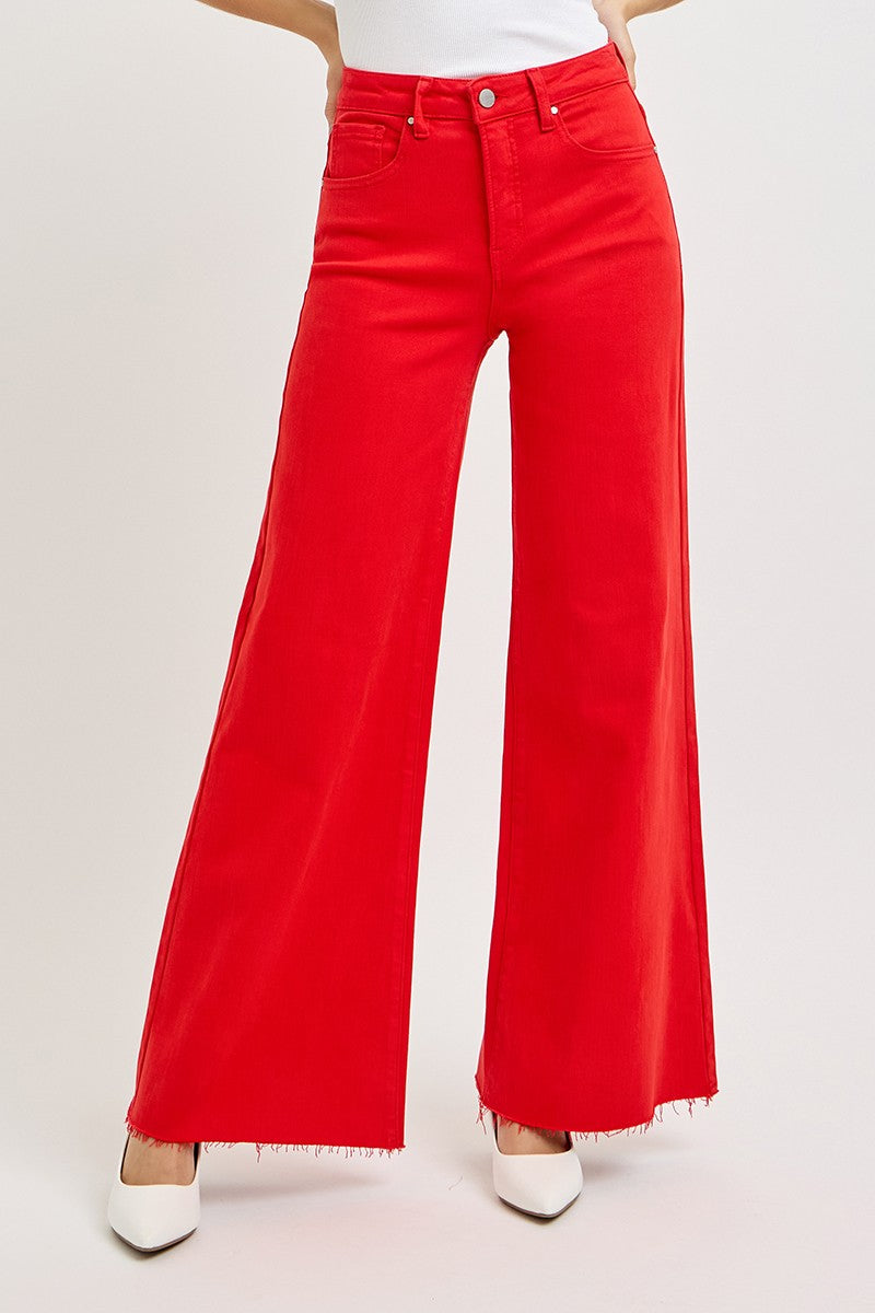 HIGH RISE WIDE LEG PALAZZO JEANS