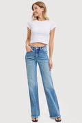 TUMMY CONTROL HIGH RISE LONG STRAIGHT JEANS