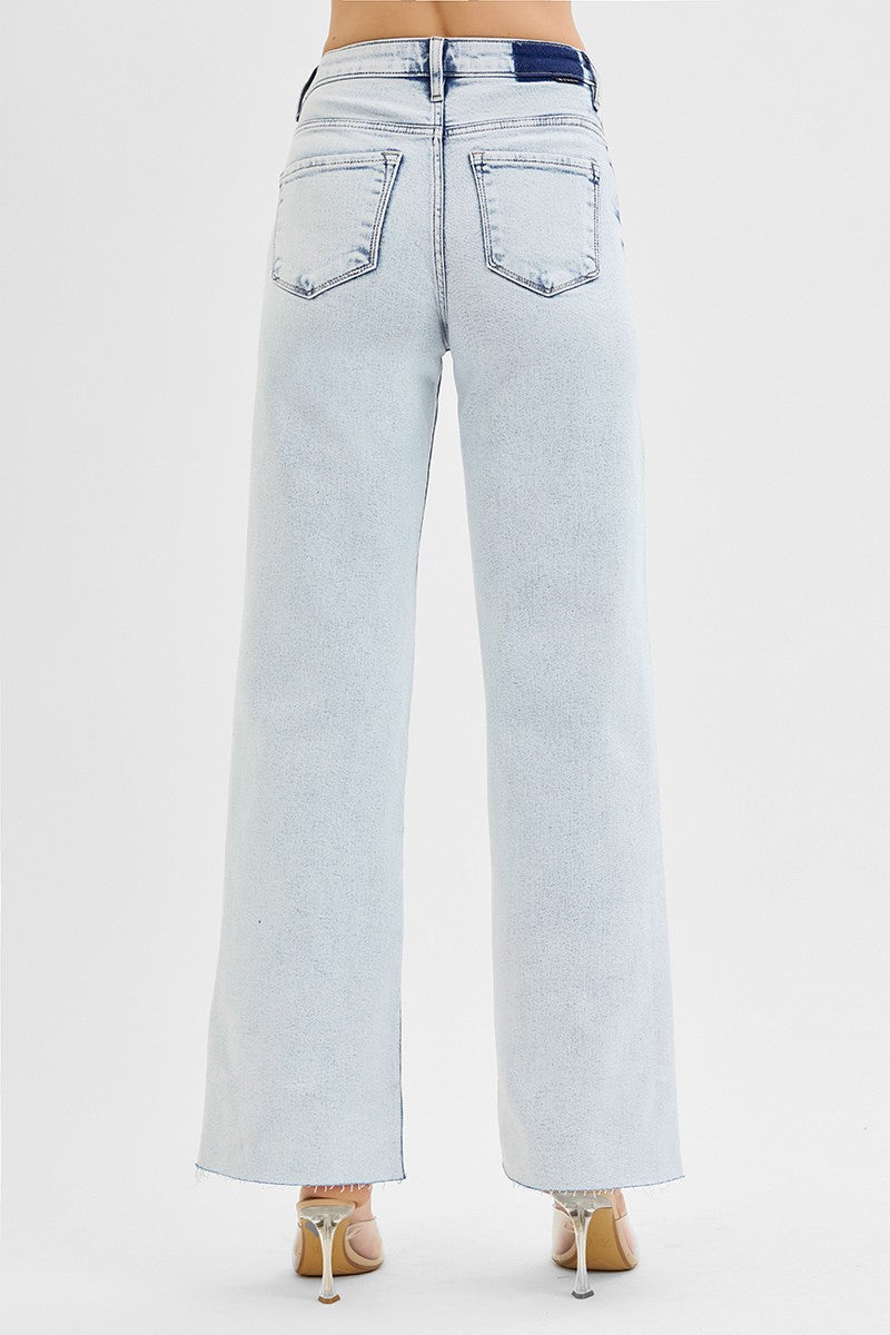 HIGH RISE WIDE LEG JEANS