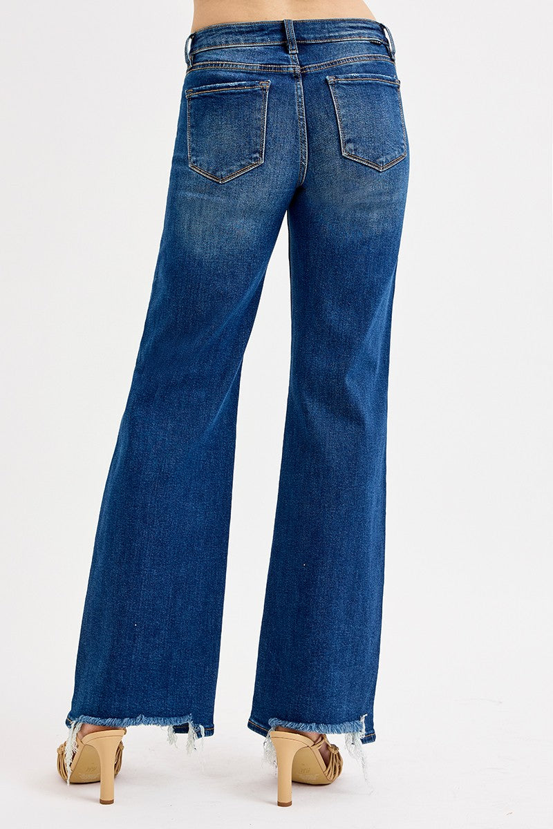 LOW RISE WIDE LEG JEANS