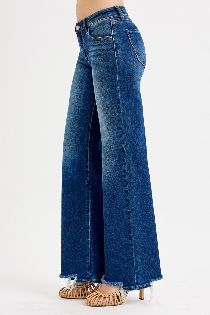 LOW RISE WIDE LEG JEANS