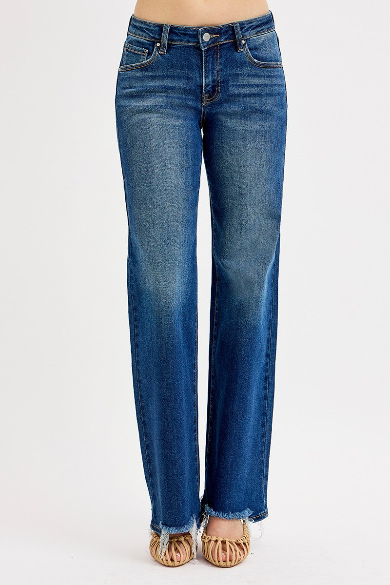 LOW RISE WIDE LEG JEANS