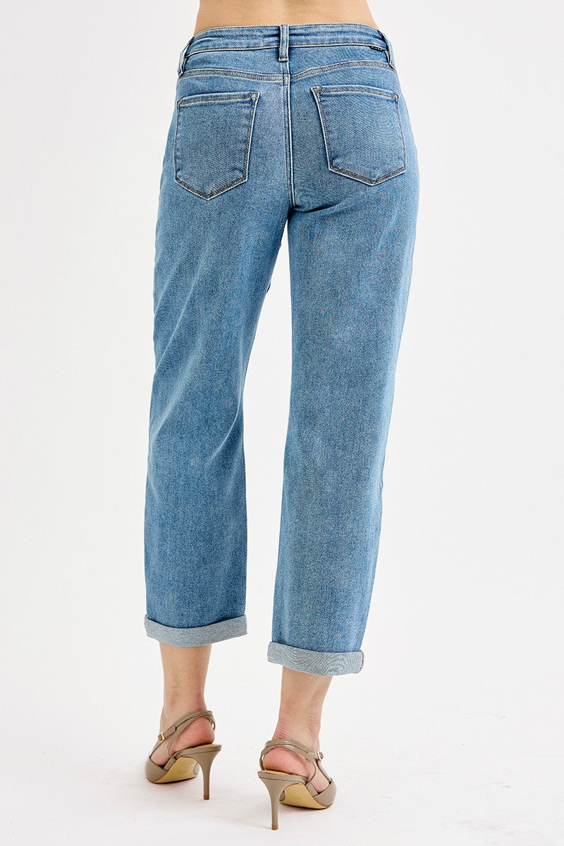 SLOUCHY CROP BARREL JEANS