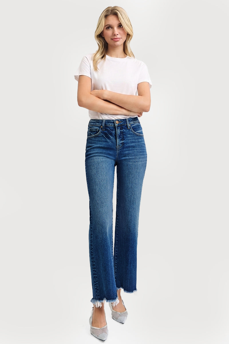 TUMMY CONTROL HIGH RISE ANKLE STRAIGHT JEANS