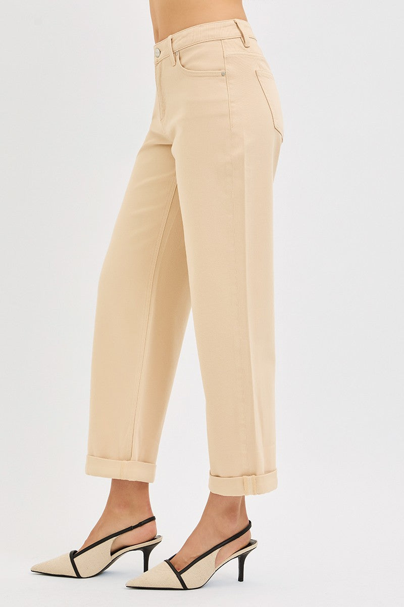 TUMMY CONTROL MID RISE ANKLE BARREL RELAXED BAGGY