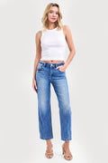 HIGH RISE CROP BOYFRIEND TAPERED JEANS