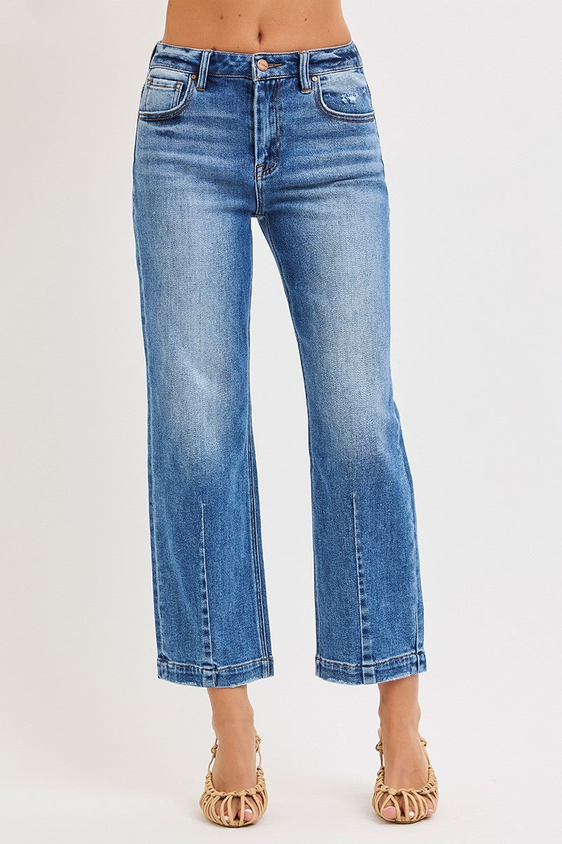 HIGH RISE CROP BOYFRIEND TAPERED JEANS