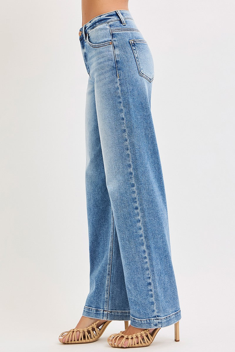 HIGH RISE WIDE BAGGY JEANS