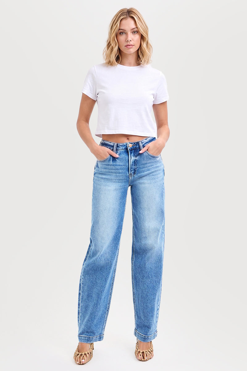 HIGH RISE WIDE BAGGY JEANS