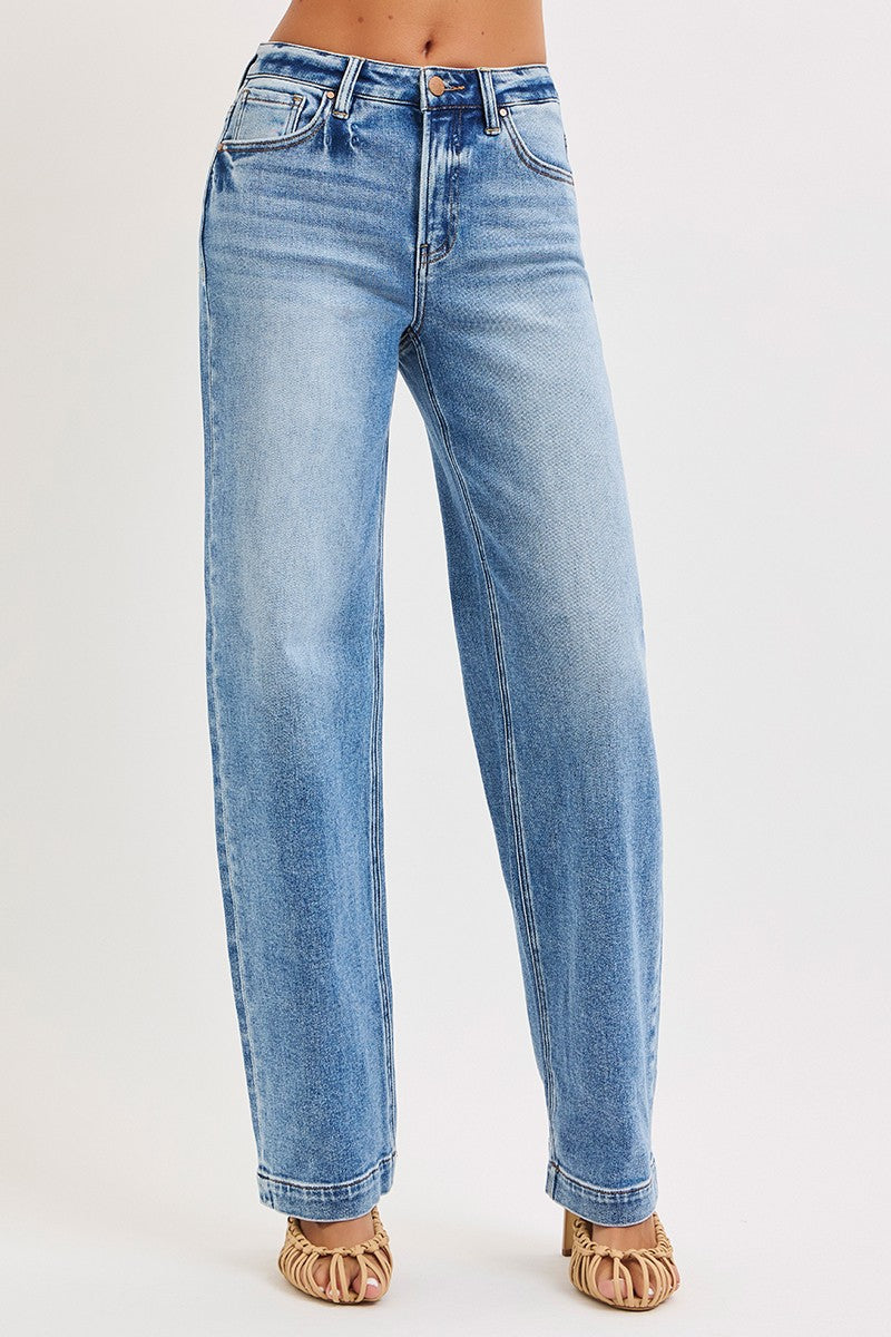 HIGH RISE WIDE BAGGY JEANS