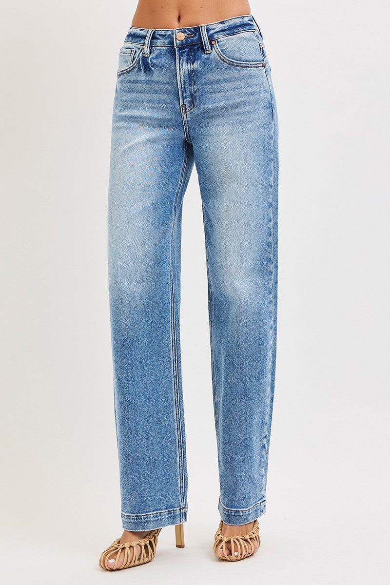 HIGH RISE WIDE BAGGY JEANS