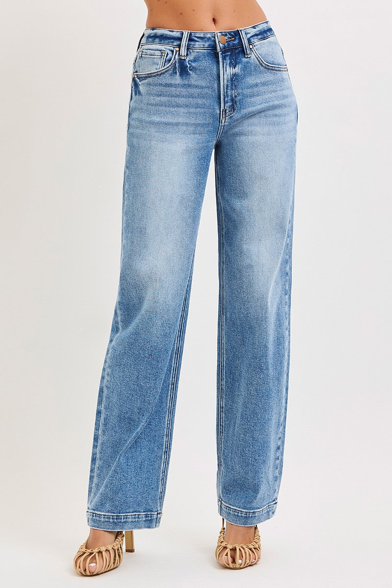 HIGH RISE WIDE BAGGY JEANS