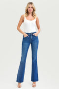 TUMMY CONTROL 4 WAY STRETCH HIGH RISE FLARE JEANS