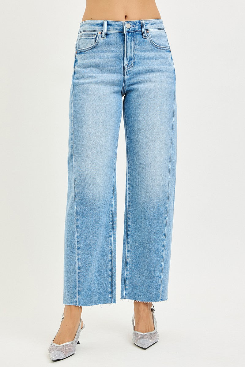 SLOUCHY CROPPED BARREL JEANS CURVED SIDE SEAM