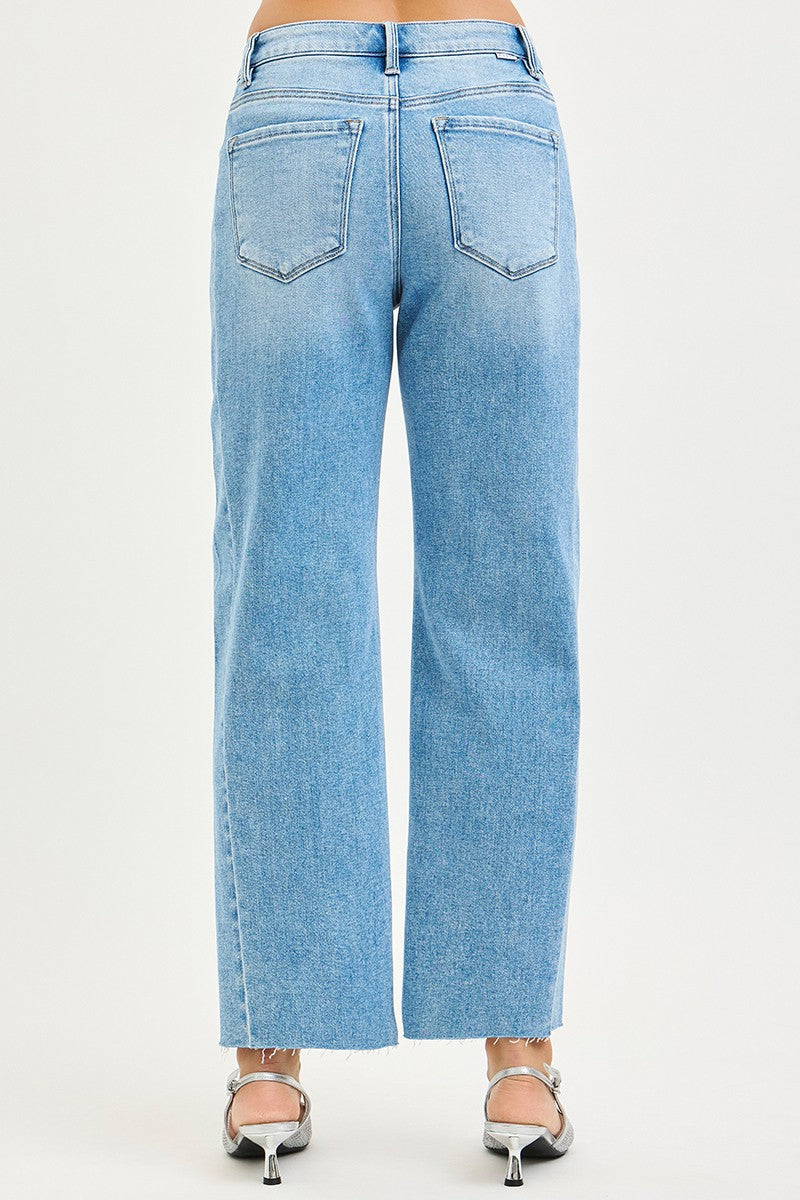 SLOUCHY CROPPED BARREL JEANS CURVED SIDE SEAM