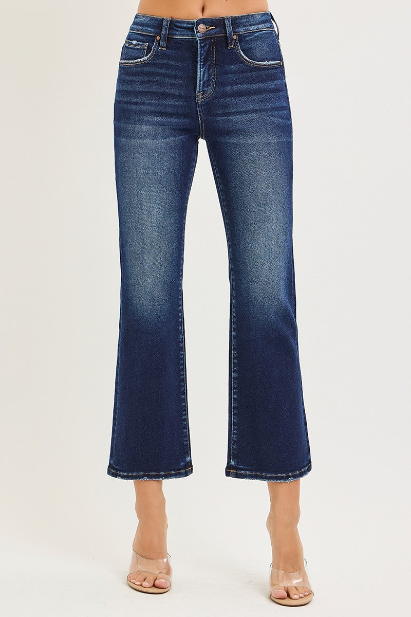 TUMMY CONTROL HIGH RISE CROP BOOTCUT JEANS