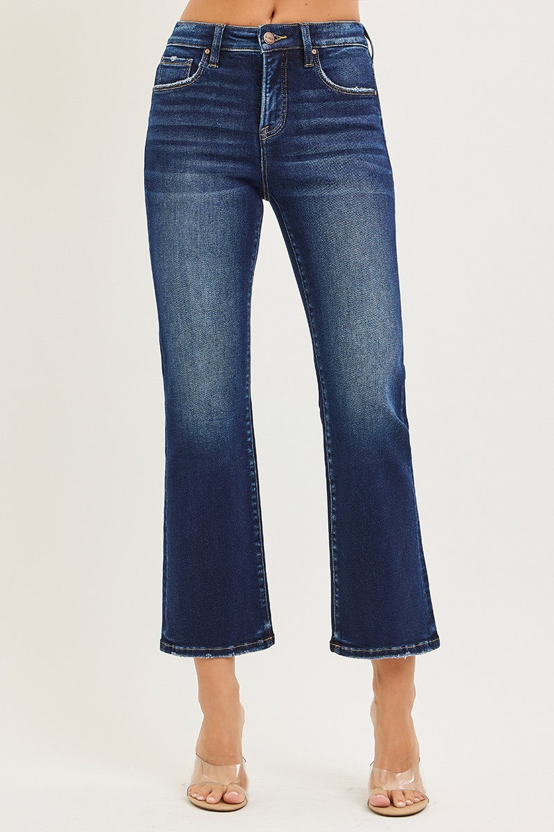 TUMMY CONTROL HIGH RISE CROP BOOTCUT JEANS
