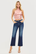 TUMMY CONTROL HIGH RISE CROP BOOTCUT JEANS