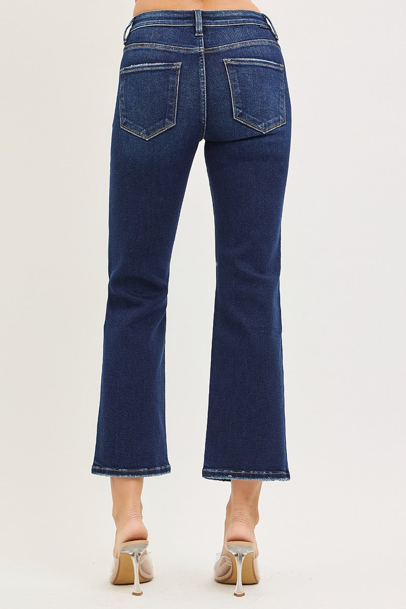 TUMMY CONTROL HIGH RISE CROP BOOTCUT JEANS