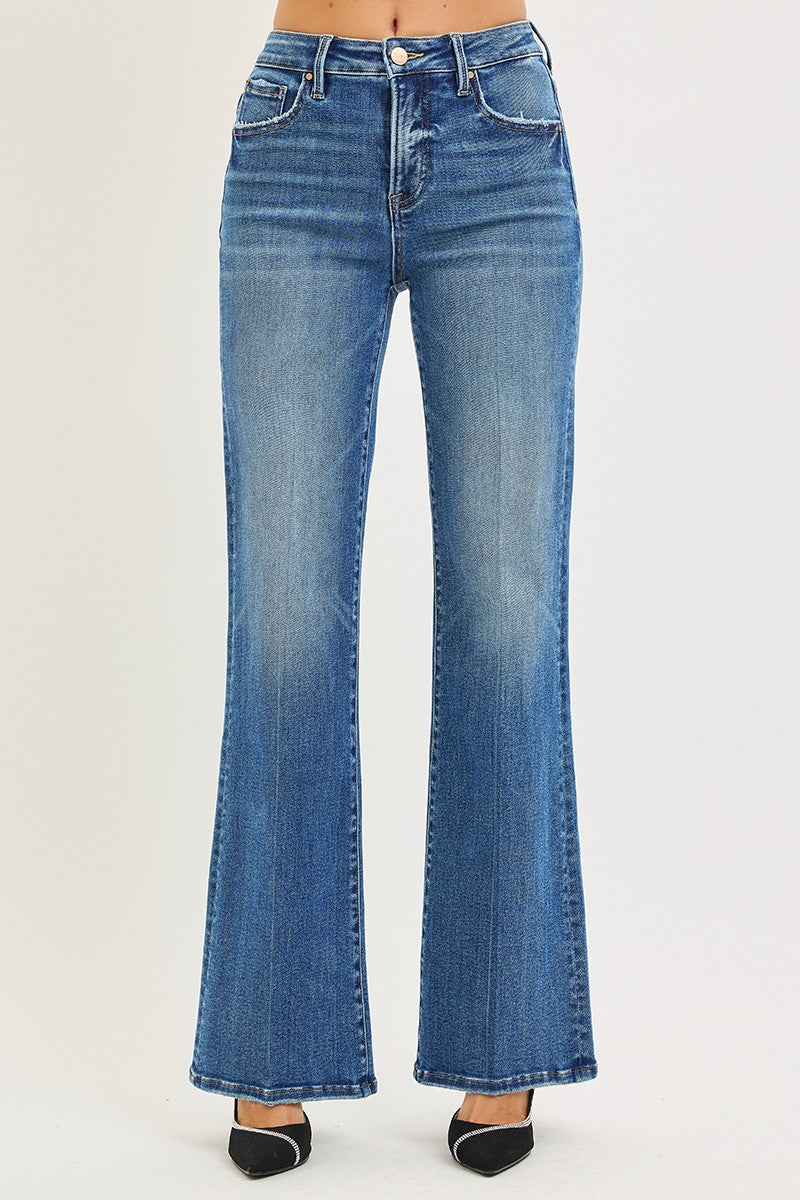 TUMMY CONTROL HIGH RISE WIDE FLARE JEANS