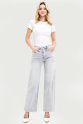 HIGH RISE ANKLE WIDE JEANS