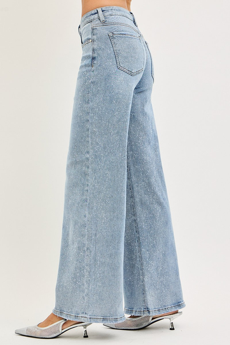 LOW RISE WIDE LEG JEANS