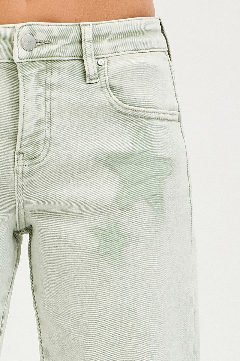 SLOUCHY ANKLE BOYFRIEND PANTS IN STAR SHADE WASH