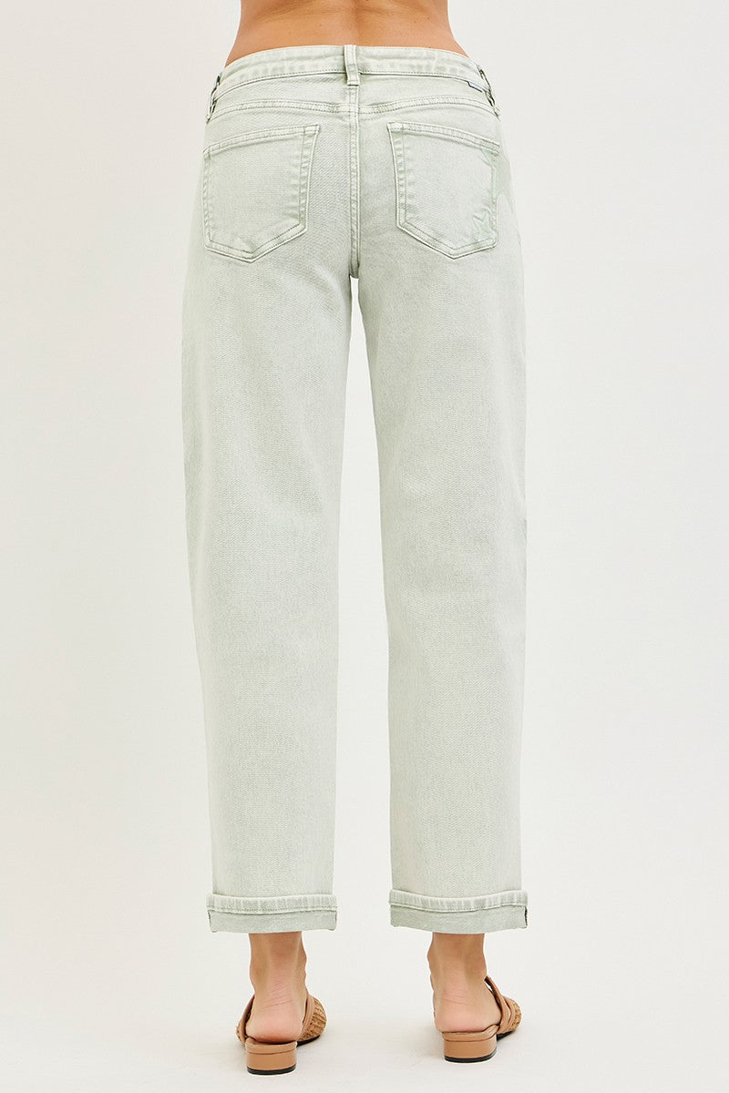 SLOUCHY ANKLE BOYFRIEND PANTS IN STAR SHADE WASH