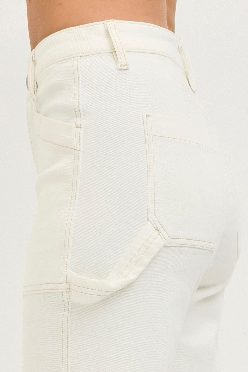 HIGH RISE STRAIGHT TURN UP CUFFED PATCH POCKET