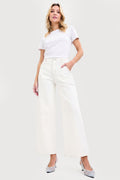 HIGH RISE ANKLE WIDE PANTS