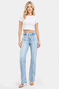 TUMMY CONTROL HIGH RISE STRAIGHT PIN TUCK JEANS