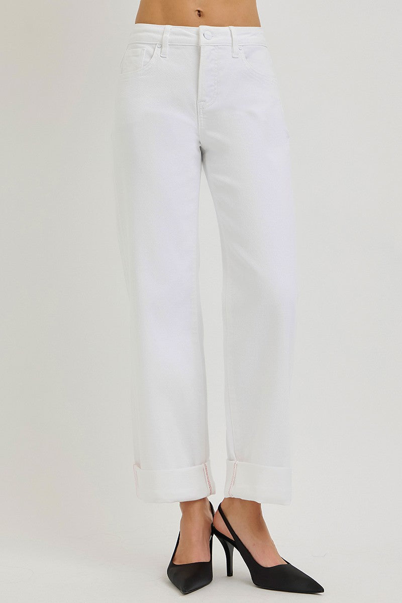 TUMMY CONTROL SLOUCHY CROPPED WIDE CUFFED HEM