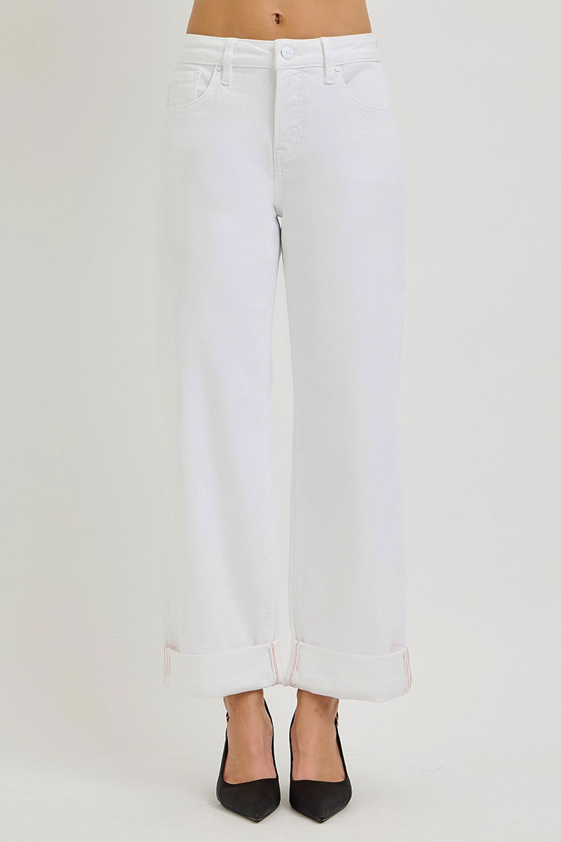 TUMMY CONTROL SLOUCHY CROPPED WIDE CUFFED HEM