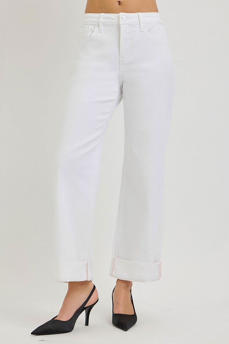 TUMMY CONTROL SLOUCHY CROPPED WIDE CUFFED HEM